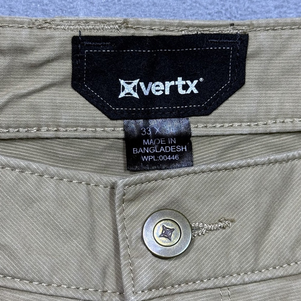 VertX Pants Mens 33x33 Performance Khaki Chino Utility Skater Technical - Picture 2 of 7